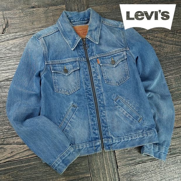 [리바이스] 오렌지탭 집업 트러커 데님 자켓 청자켓 M19882
