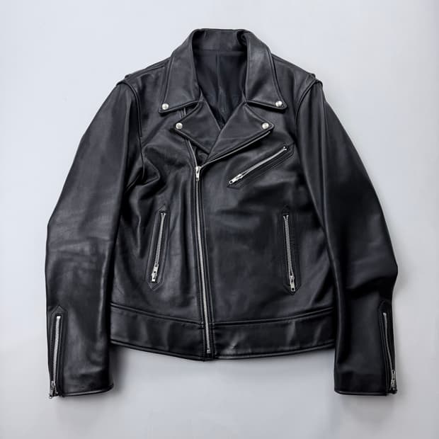 토니웩 카우하이드 레더 바이커 자켓