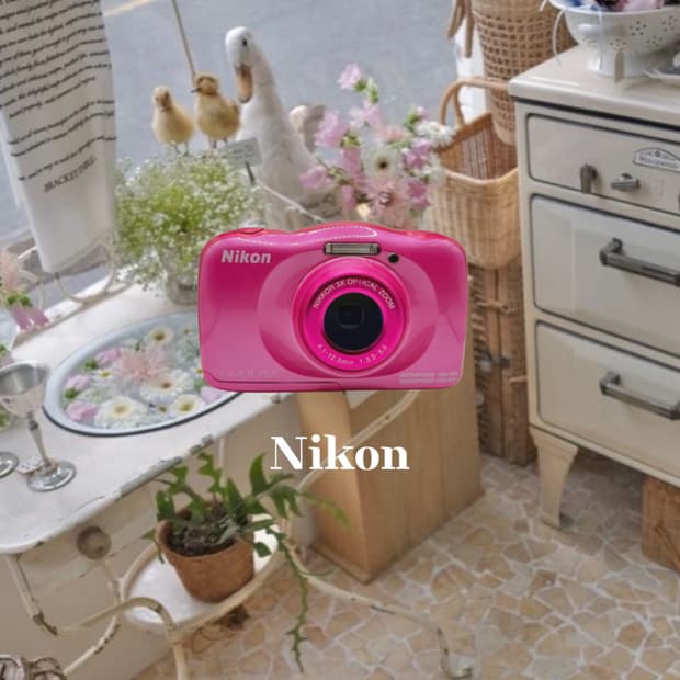 니콘 쿨픽스 w100 핑크 빈티지디카 디지털카메라