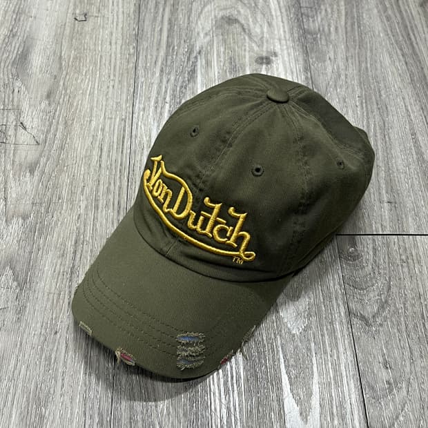 Von Dutch 본더치 Y2K 카키 볼캡