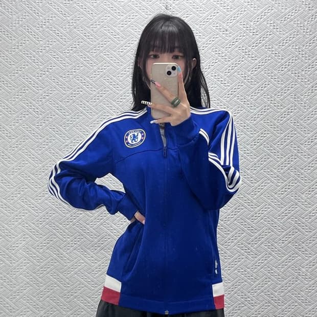아디다스 15-16 레트로 첼시 유니폼 져지 집업 90 C12937
