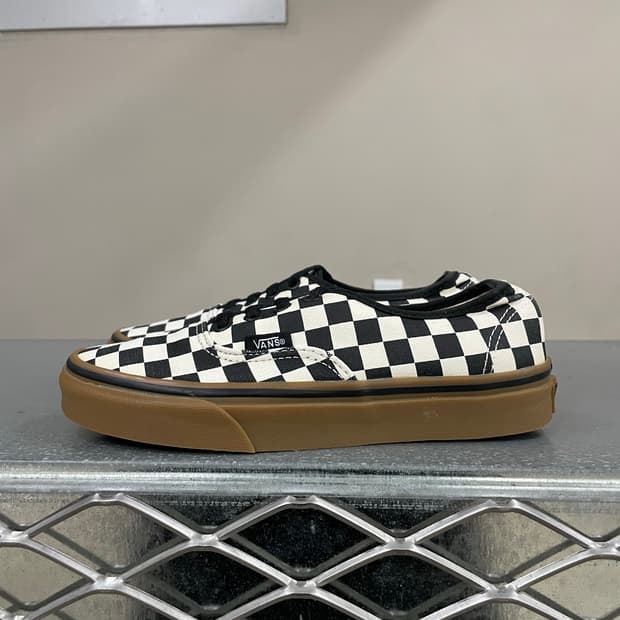 반스 어센틱 체커보드 블랙 화이트 검 230