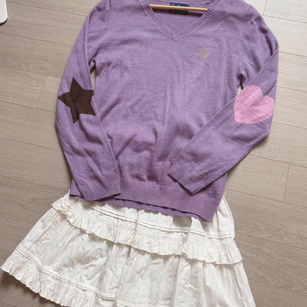 팔꿈치 패치 니트