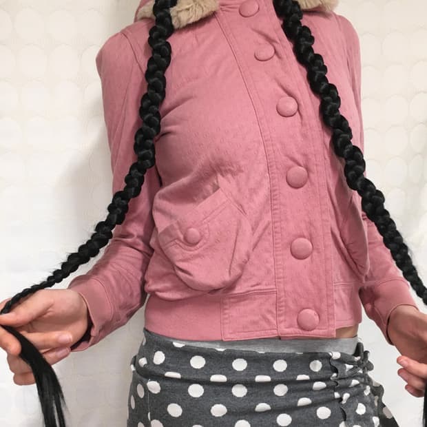 Marc Jacobs 귀여운 핑크색 후드 자켓