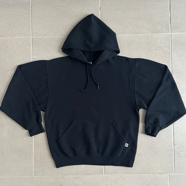 빈티지 러셀 후드 블랙 M