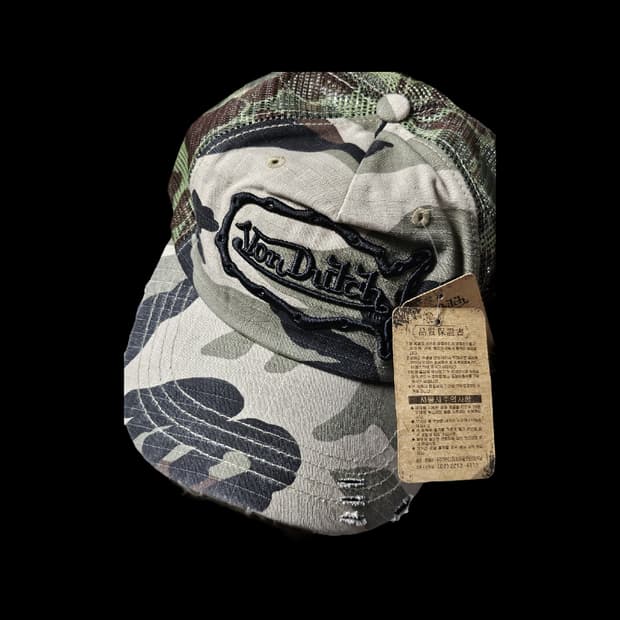 본더치 카모패턴 매쉬 캡