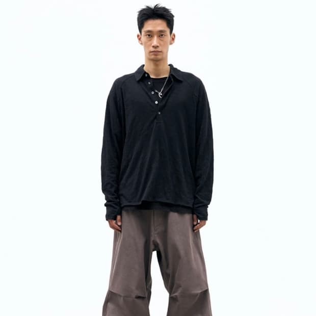 해칭룸 Polo tee black 2사이즈