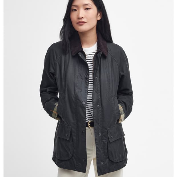 UK10 / 바버 비드넬 왁스 자켓 카키