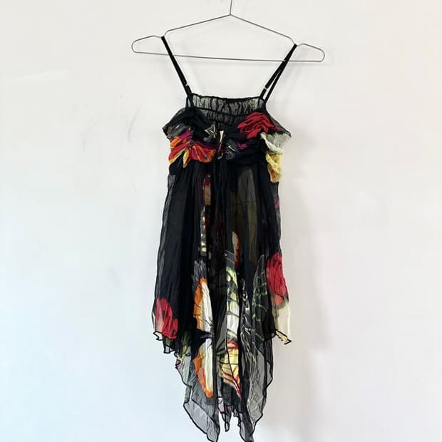 Butterfly print boob sleeveless 