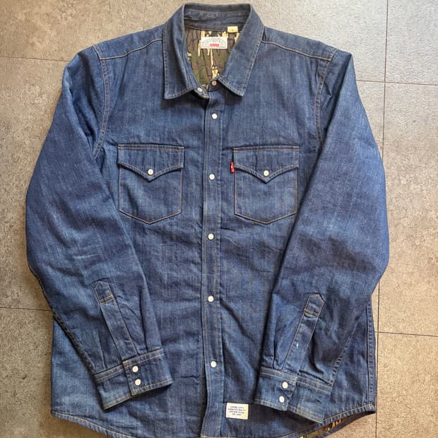 리바이스 X 슈프림 데님 셔츠 L