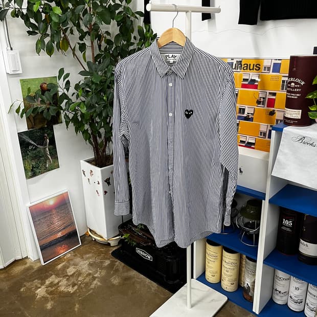 꼼데가르송 스트라이프 셔츠 XL