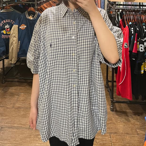 [HI] 폴로 체크 반팔 셔츠 