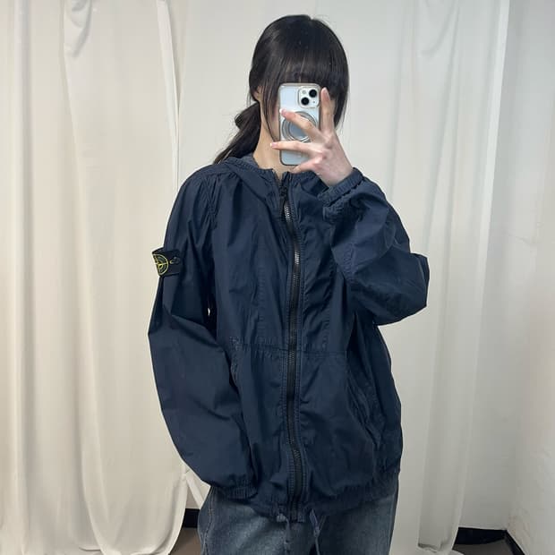 Stone Island Tela hooded windbreaker