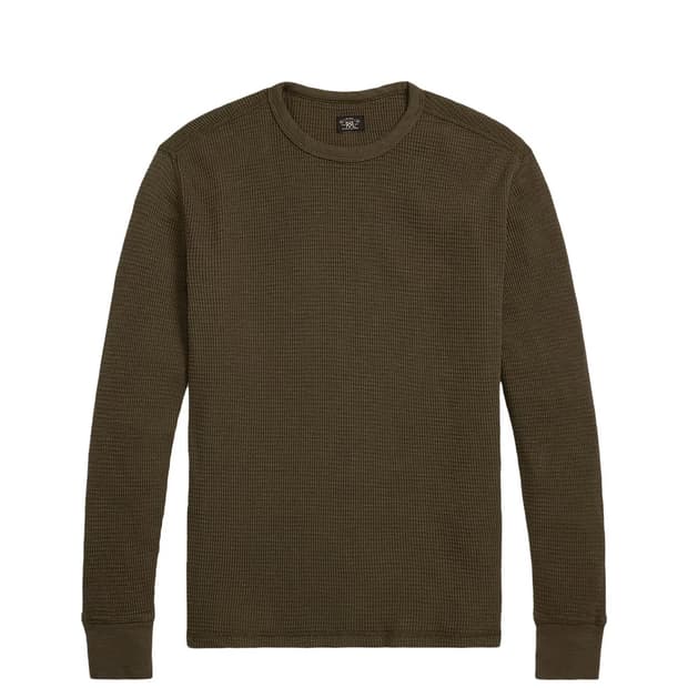 RRL 와플 니트 크루넥 브라운 L