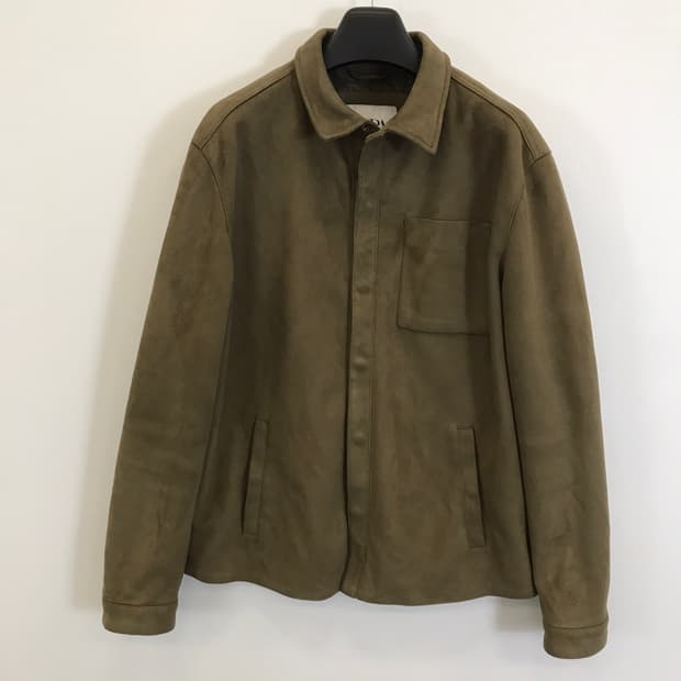 자라 지퍼 스웨이드 집업자켓 [XL사이즈]