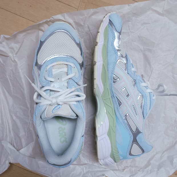 아식스 gel-nyc 젤 nyc 크림/아쿠아마린