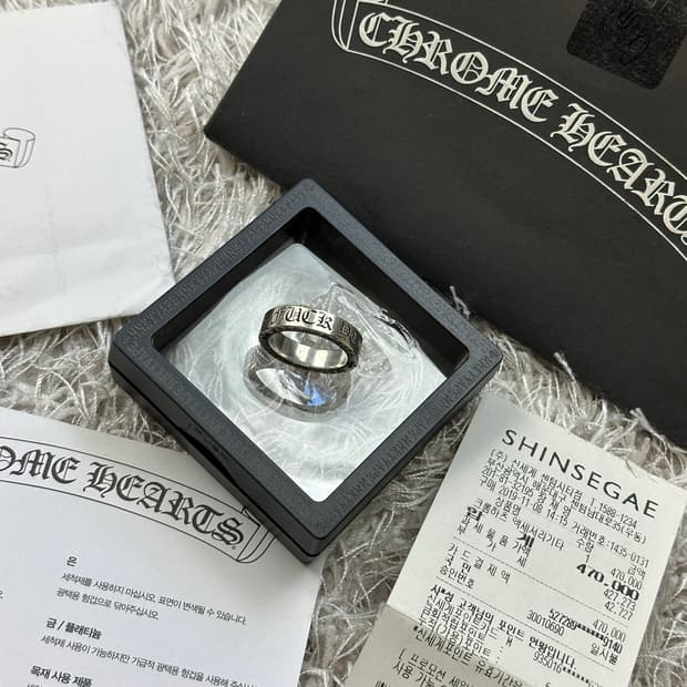 [US 10] 백화점판 정품 크롬하츠 퍽유링 6mm