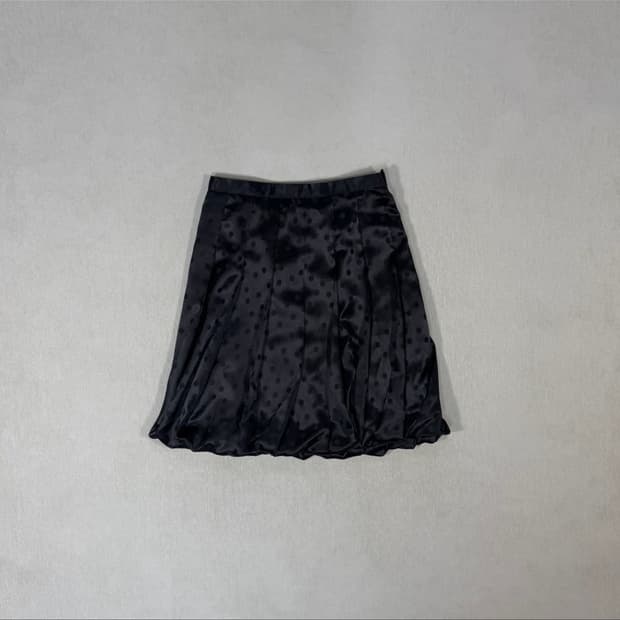 Dot 3D Voluminous Black Skirt