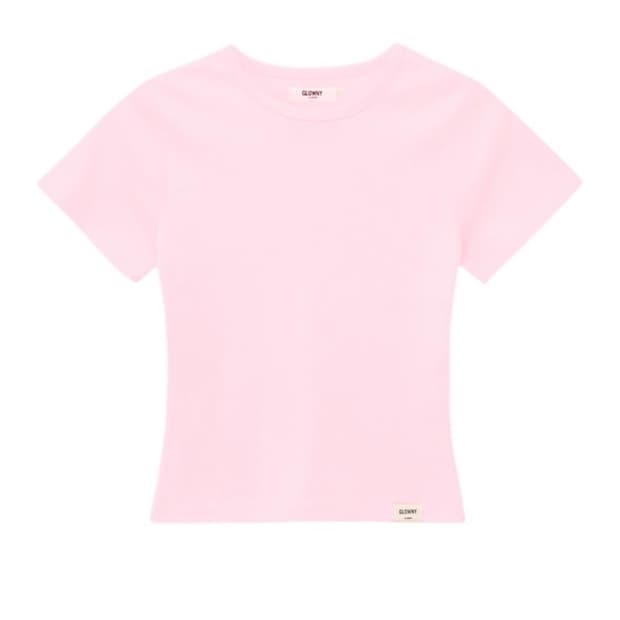글로니 G baby tee pink 베이비 티 핑크 glowny 티셔츠