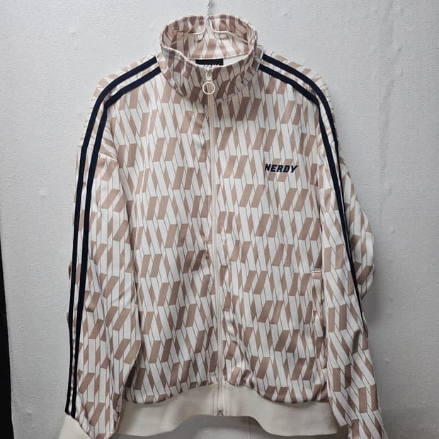널디 패턴 트랙 자켓 아이보리 M