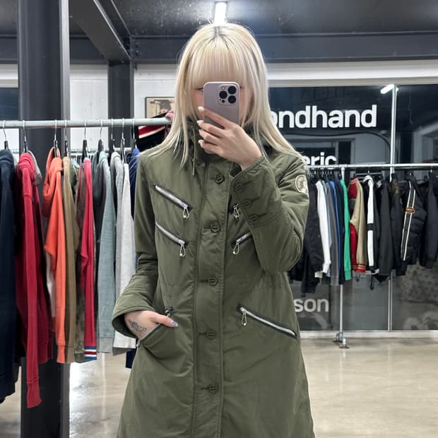 히스테릭 글래머 야상 지퍼 단추 자켓