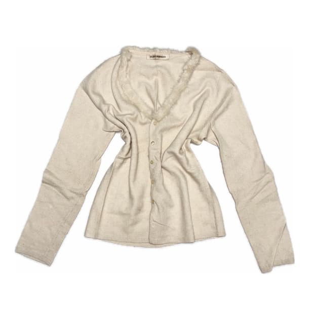 베이지 페어리 히피 퍼 가디건 라떼갸루 히메갸루 오네갸루 로걀 크루빈티지