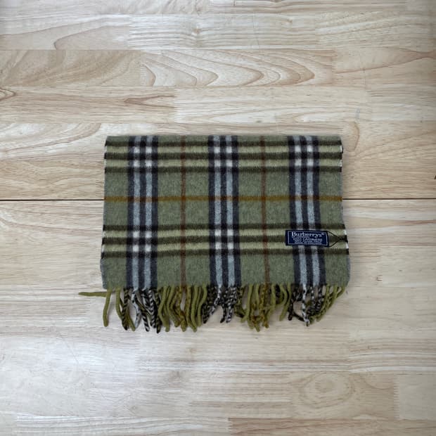 버버리 정품 캐시미어 머플러 그린