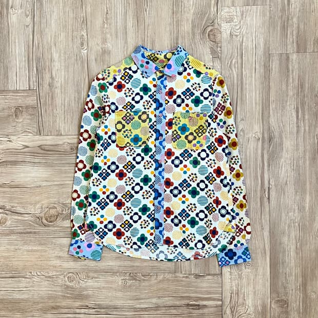 CUBE SUGAR 아트 플라워 셔츠