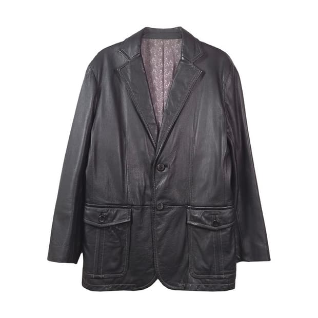 마르키스 옴므 천연 산양가죽 레더 블레이저 자켓 L