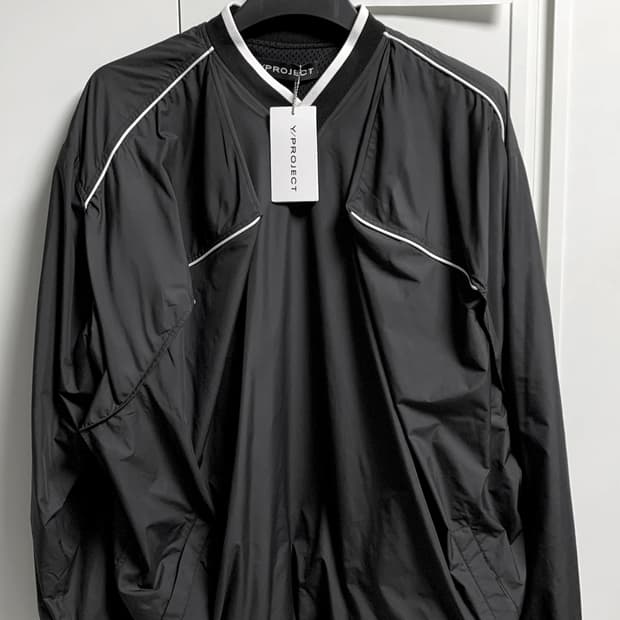 [s] 와이프로젝트 팝업 나일론 스웨터 블랙