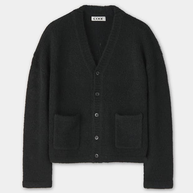 쿠어 coor 헤어리 소프트 알파카 가디건 L
