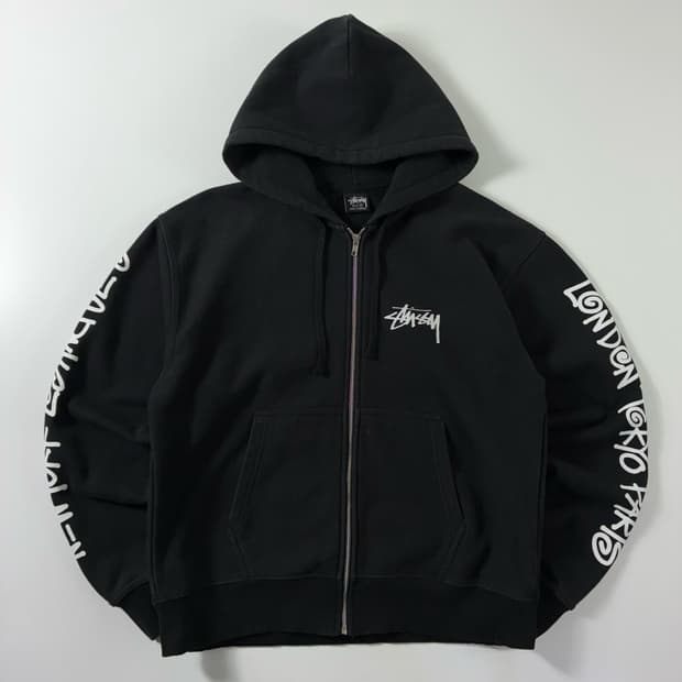 Stussy  스투시 코튼 빅 시티 블랙 후드티 