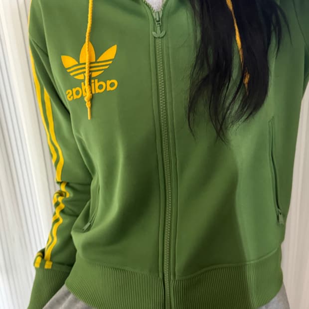 아디다스 그린 후드플락 져지 s