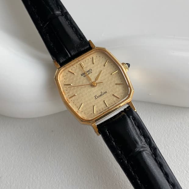 Seiko 세이코 엑셀린 쿼츠 골드 레이디스
