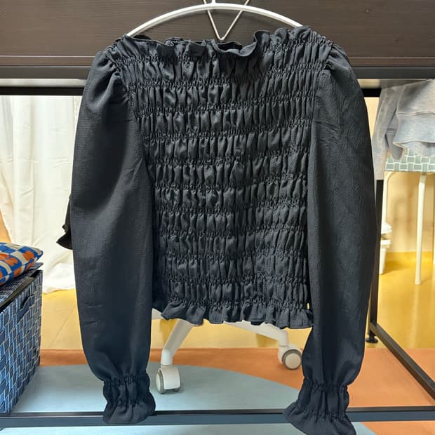 h&m 셔링 블라우스