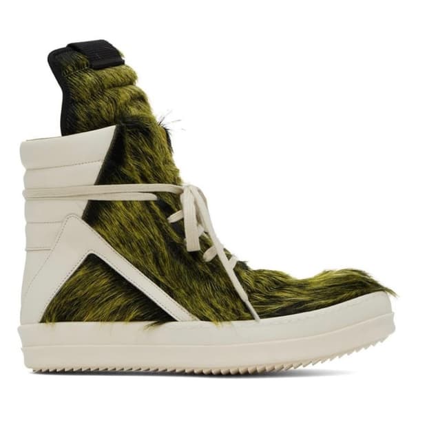RICK OWENS GEOBASKET ACID GREEN
