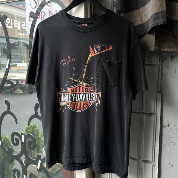 00's USA Made 할리 데이비슨 티셔츠 빈티지 할리티