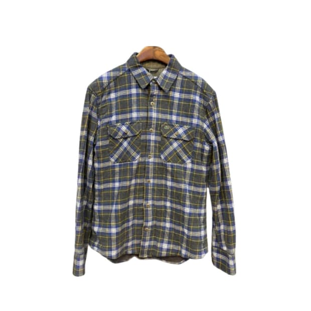 라코스테 아우터형 체크 코튼 셔츠