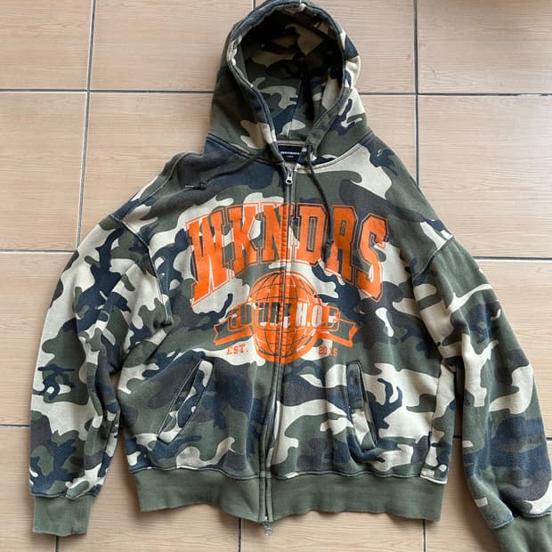 위켄더스 카모 후드집업