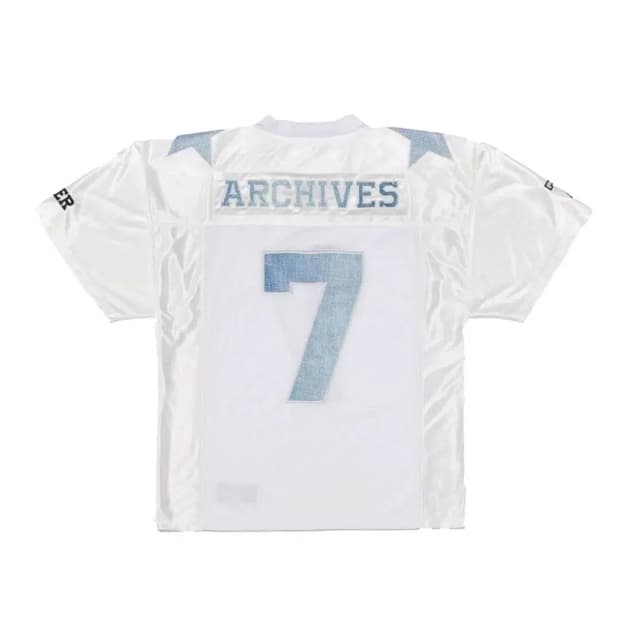 2000 Archives 데님 풋볼 티셔츠 7 아카이브 아카이브스 코어