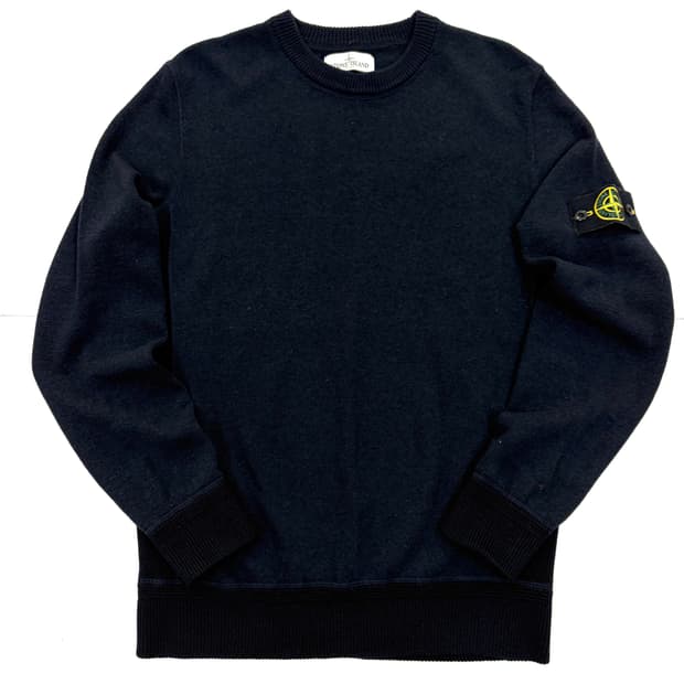Stone Island 네이비 울 니트 스웻