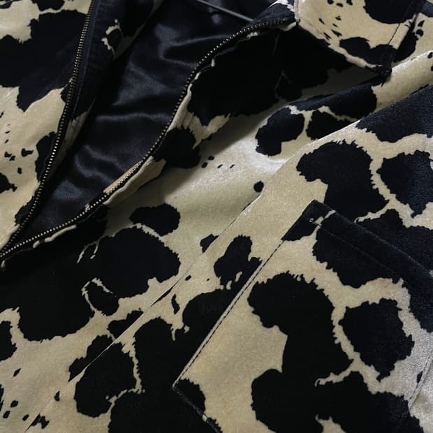 슈프림 15fw 벨벳틴 카우 워크자켓