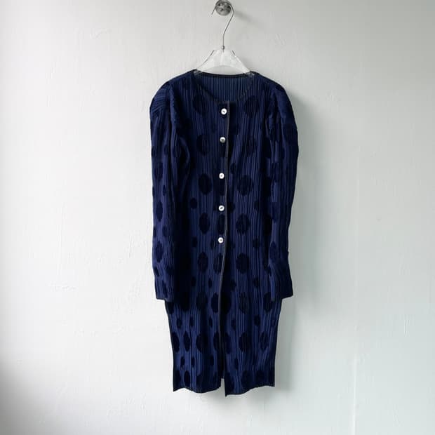 이세이미야케 도트 플리츠 드레스