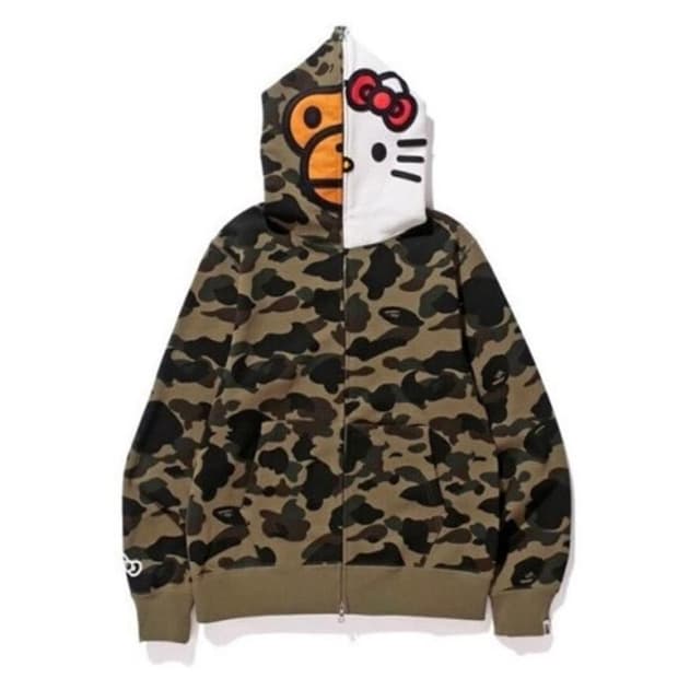 베이프x헬로키티 후드집업 L