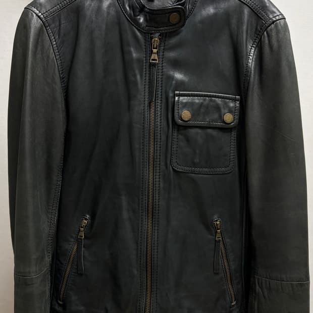 타미힐피거 가죽 자켓 모터자켓 레더자켓 빈티지