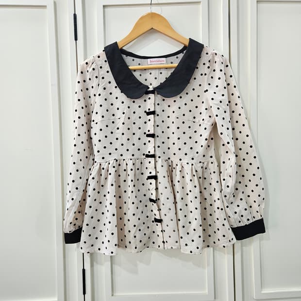 Sorridere 도트 블라우스