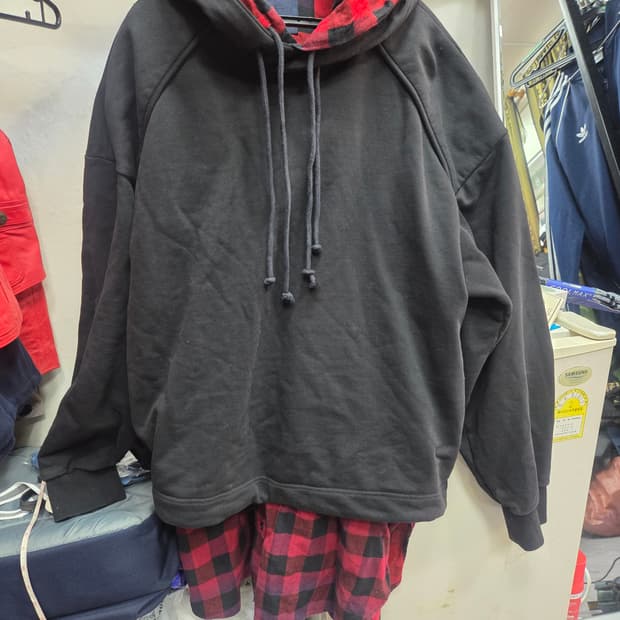 준지  레이어드   후드   