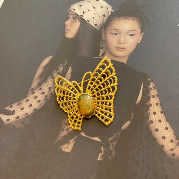 주인장추천 나비 골드 브로치 모리 키치 에스닉 오리엔탈 무드