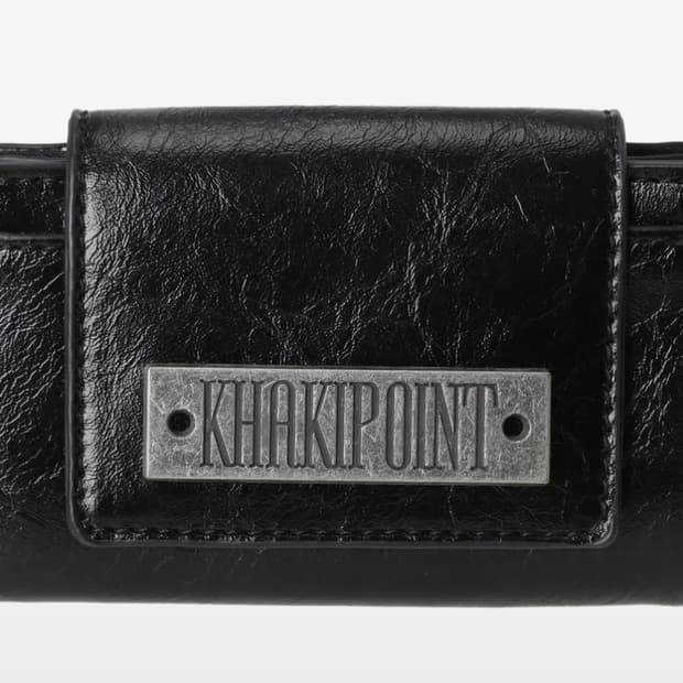 카키포인트 Leather Card Wallet (black)
