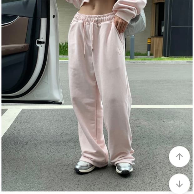 모디무드 핑크 트레이닝 팬츠